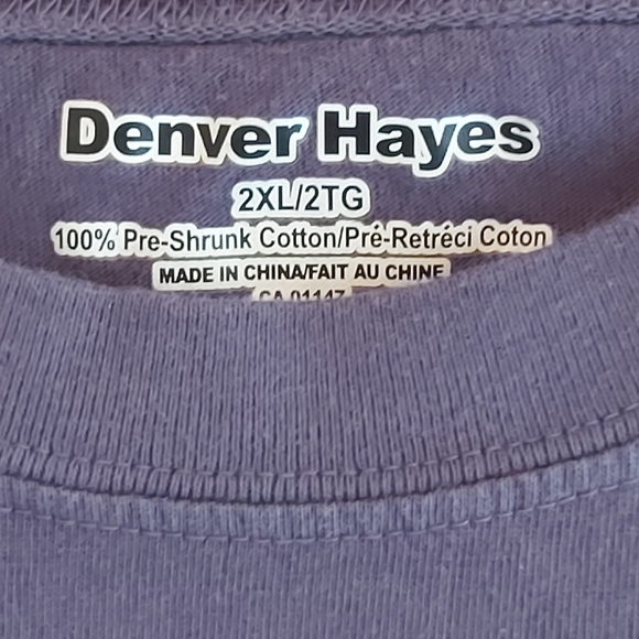 ♦️MENS♦️ Denver Hayes Bluish Grey T-Shirt - Picture 11 of 11